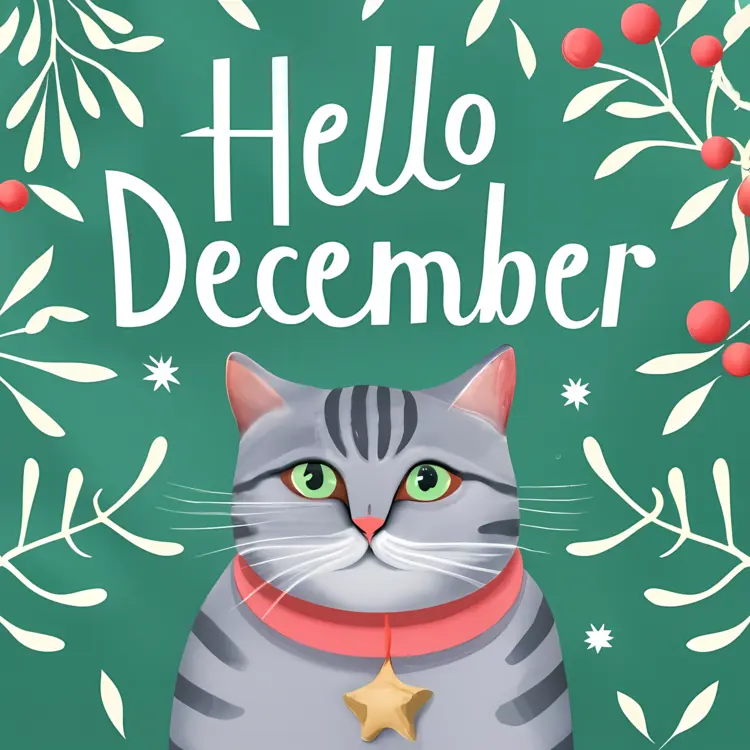 Hello December with Cat and Star