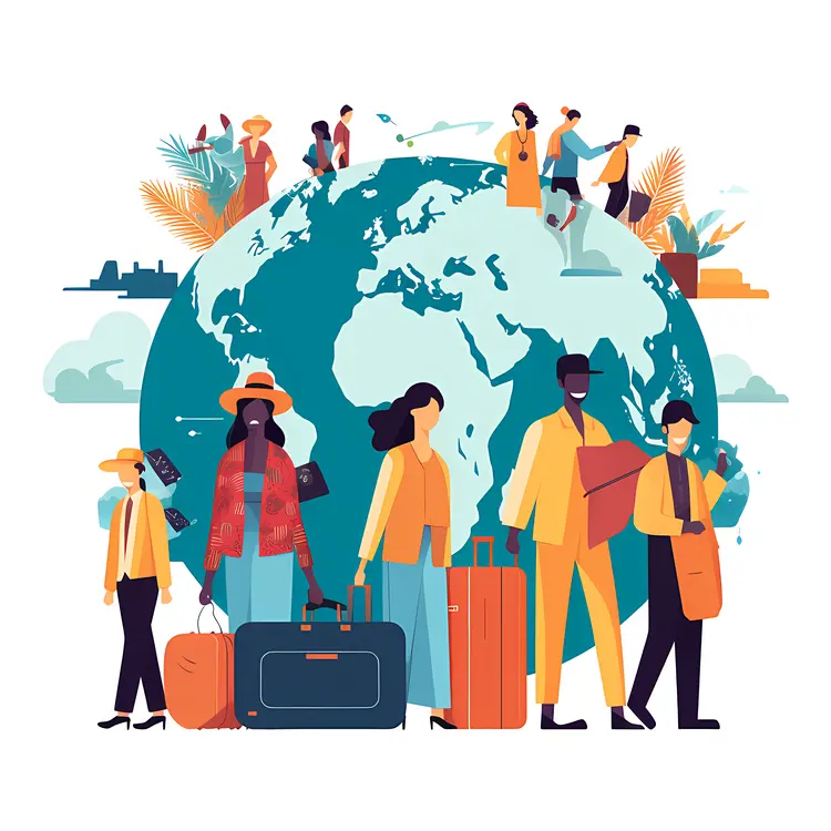 Group Traveling with Luggage