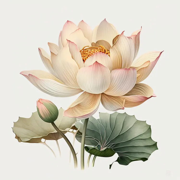 Beautiful Lotus Flower Illustration
