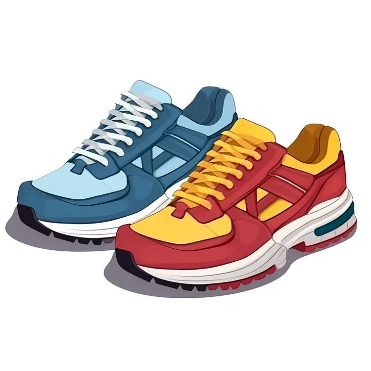 Colorful Sneakers Illustration for Sports and Casual Wear