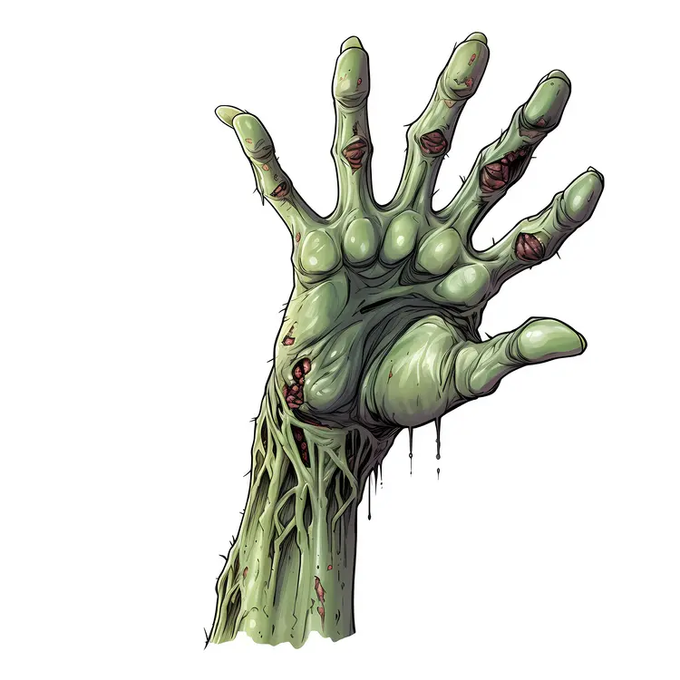 Creepy Zombie Hand Illustration