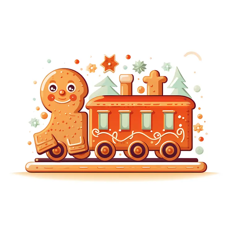 Gingerbread Train with Gingerbread Man