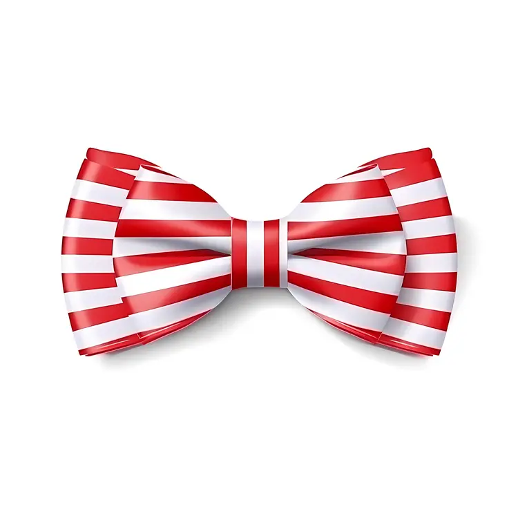 Red Striped Bow Tie for Festive Occasions