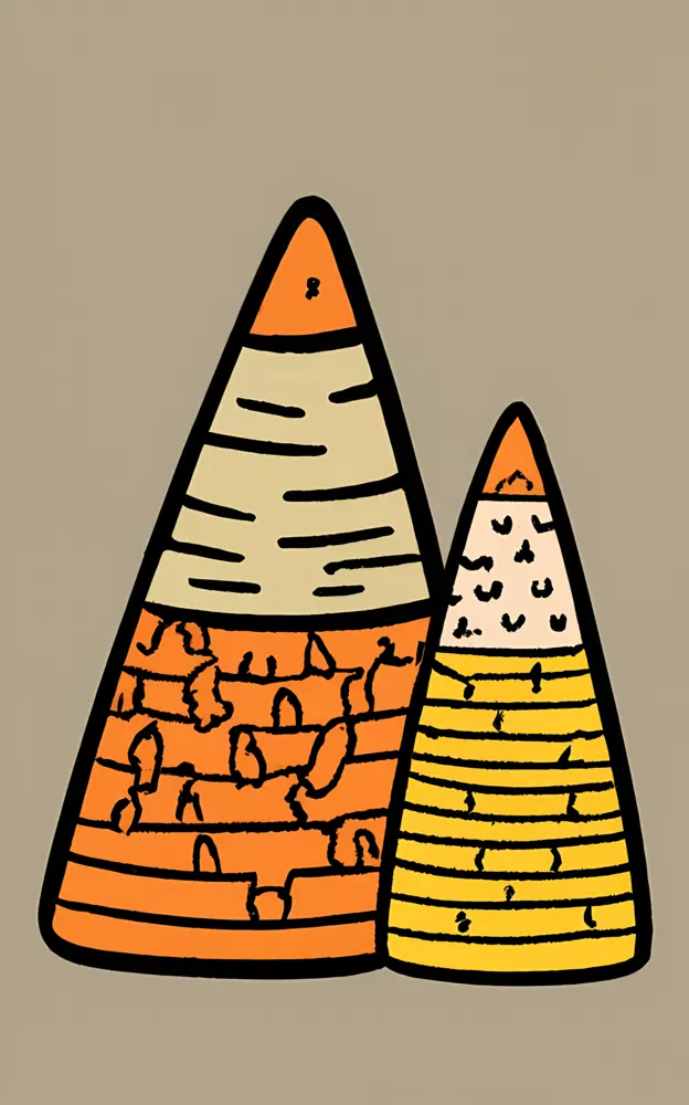 Colorful Candy Corn for Halloween