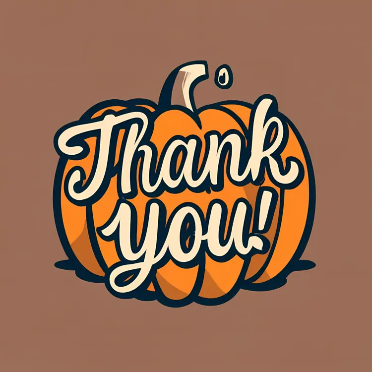 Thank You Pumpkin Illustration