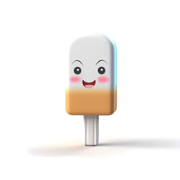 Cute Popsicle with Smiling Face