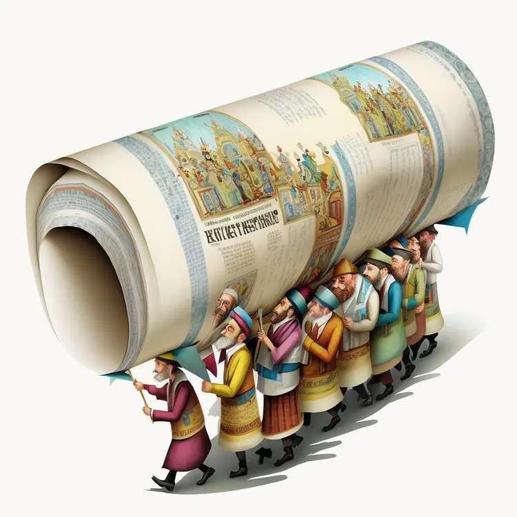 Historical Scroll Carried by People