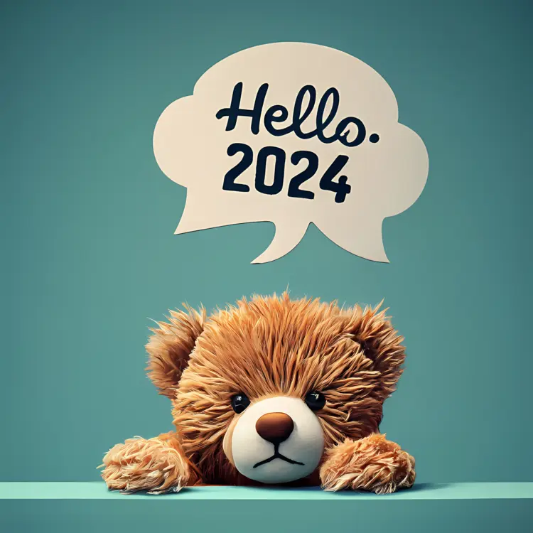 Adorable Teddy Bear Saying Hello 2024