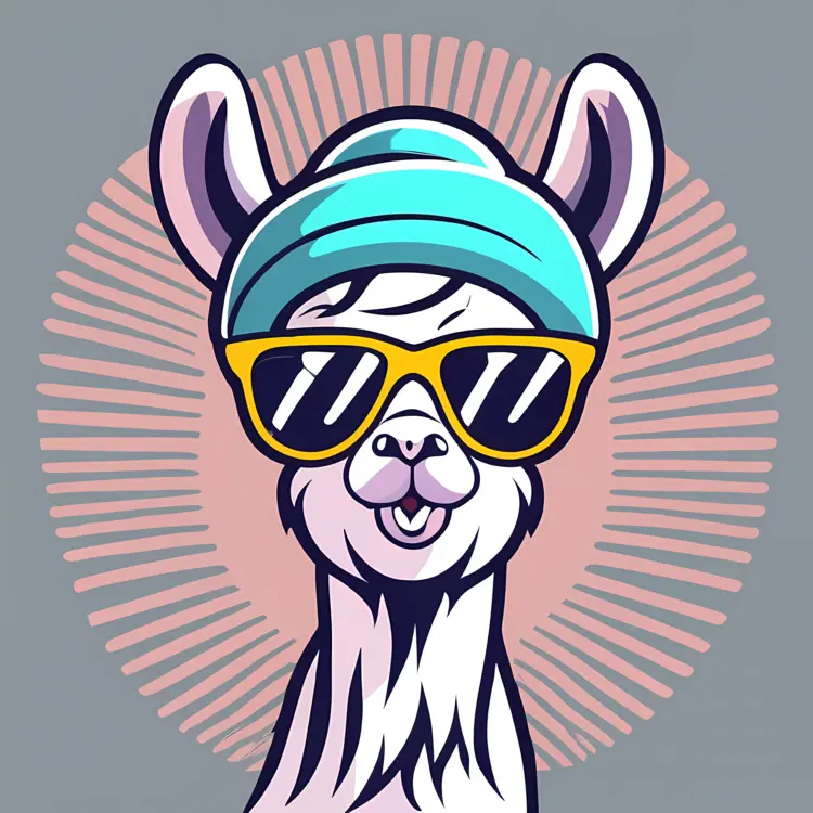 Cool Llama with Sunglasses
