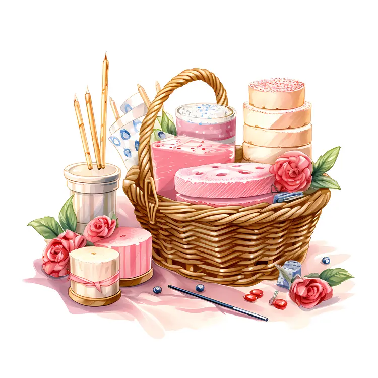 Craft Basket with DIY Supplies