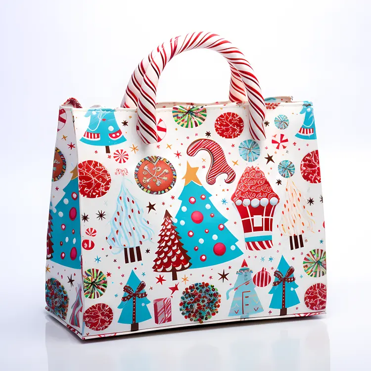 Whimsical Christmas Tree Gift Bag