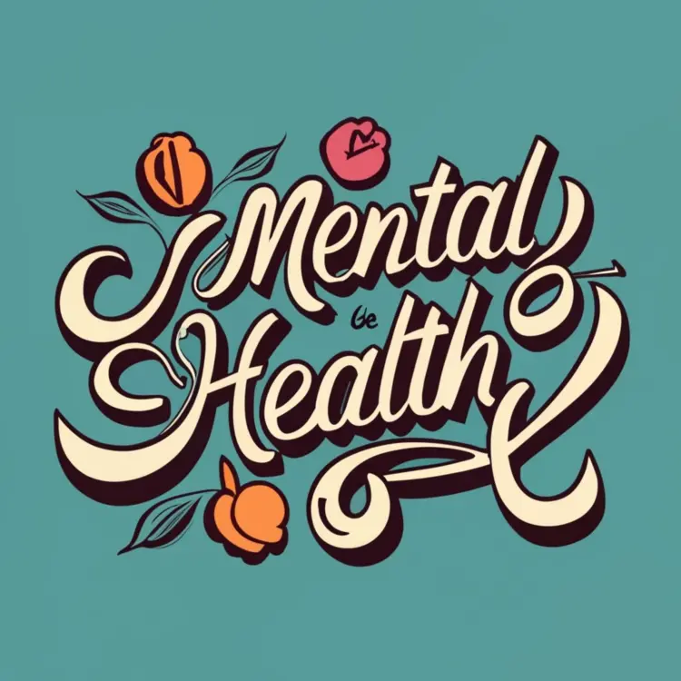 Decorative Mental Health Text