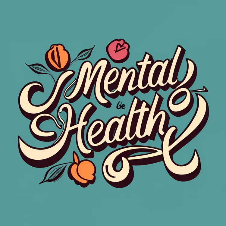 Decorative Mental Health Text