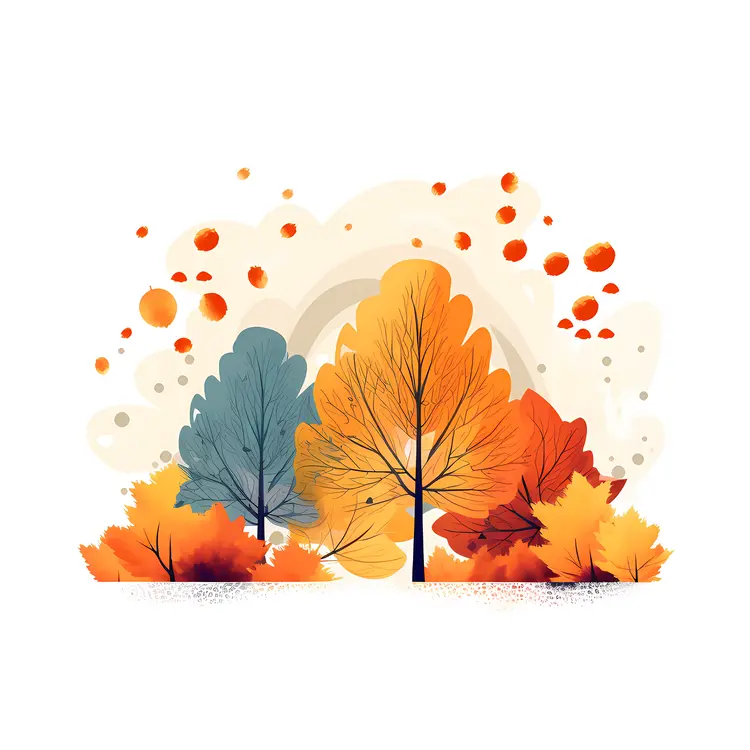 Colorful Trees in Autumn