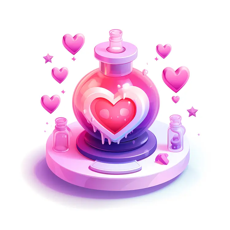 Love Potion with Hearts and Stars