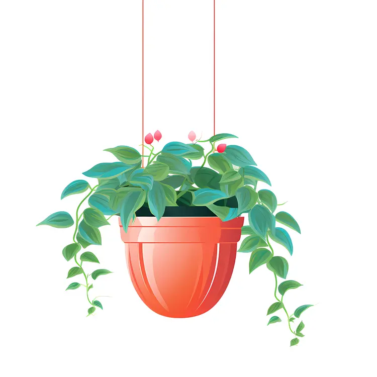 Green Hanging Plant in Pot