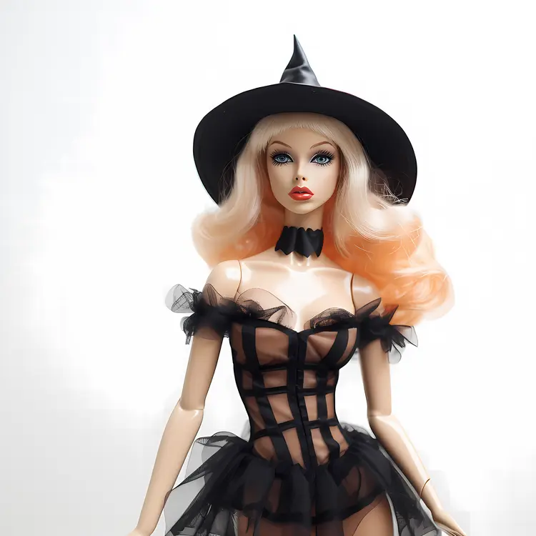 Glamorous Halloween Witch Doll