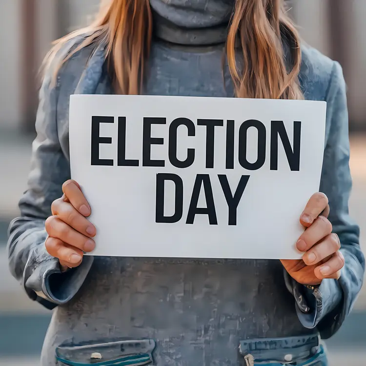 Person Holding Election Day Sign