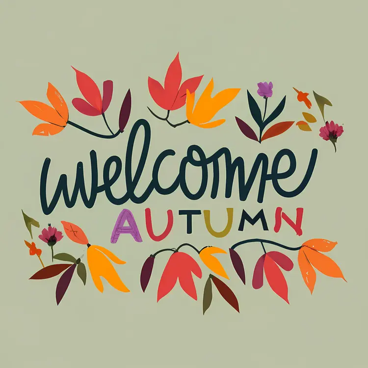 Welcome Autumn with Colorful Leaves