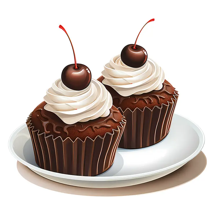 Delicious Chocolate Cupcakes with Cherries