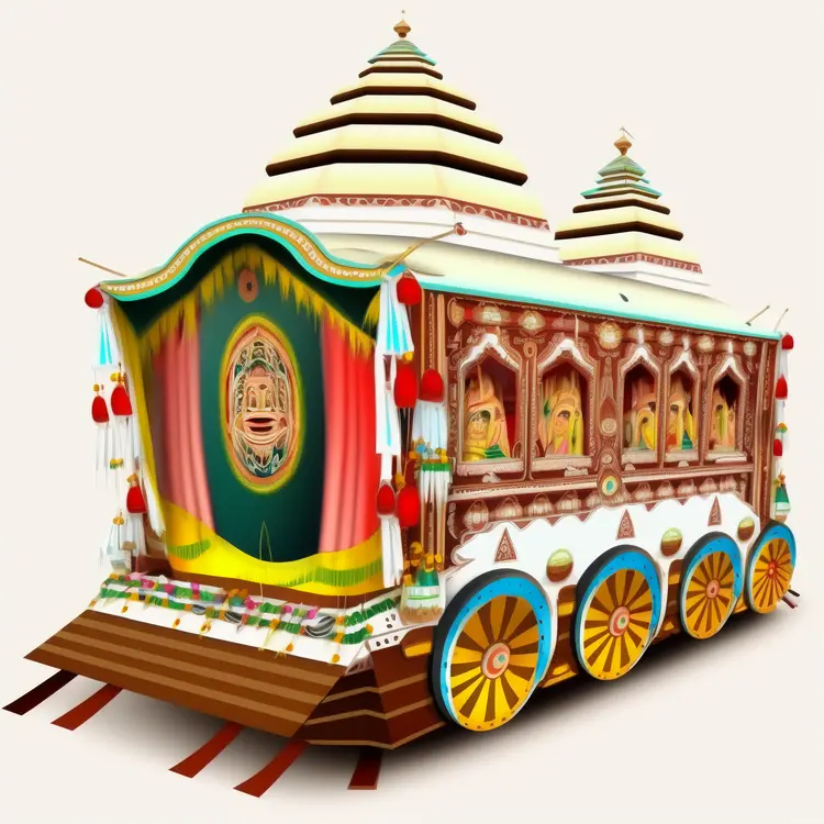 Traditional Decorated Chariot for Ratha Yatra Festival