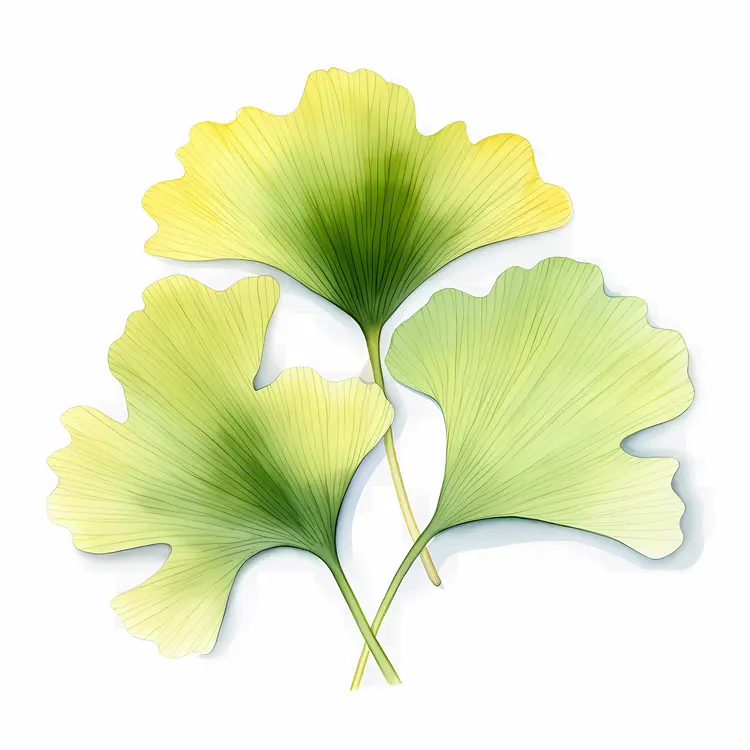 Green Ginkgo Leaves