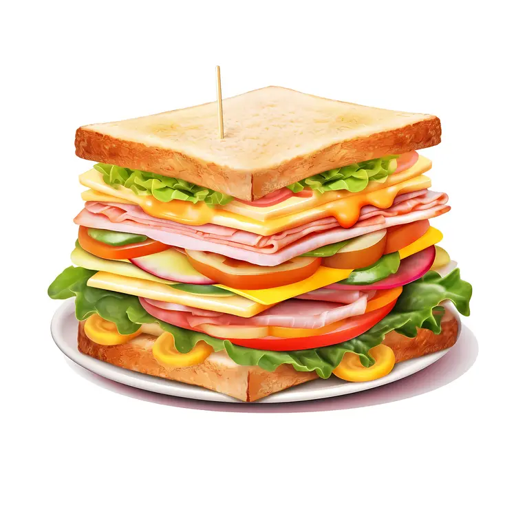 Mouth-Watering Sandwich with Fresh Ingredients