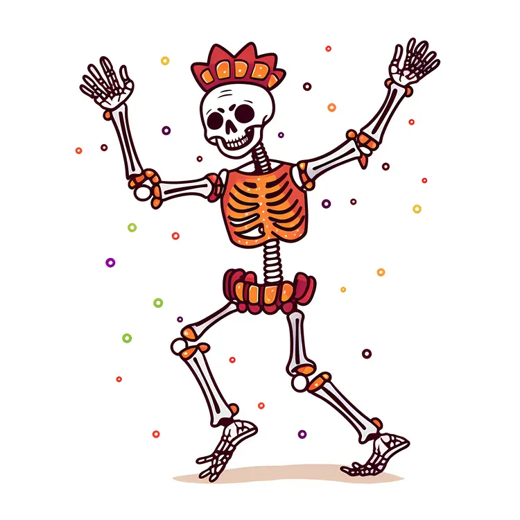Festive Dancing Skeleton