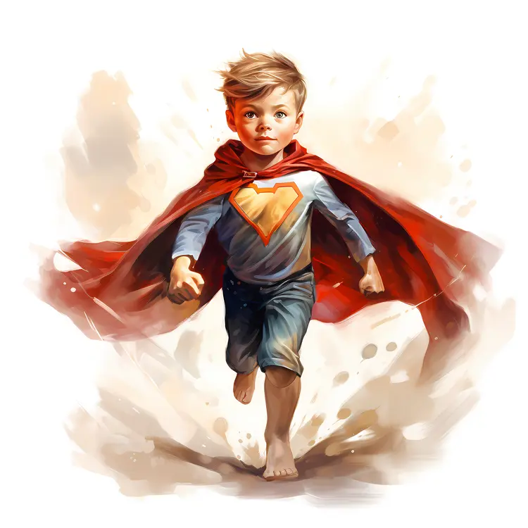 Superhero Kid in Action