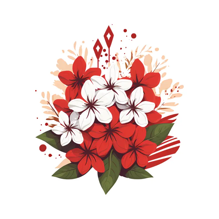 Beautiful Red and White Floral Arrangement