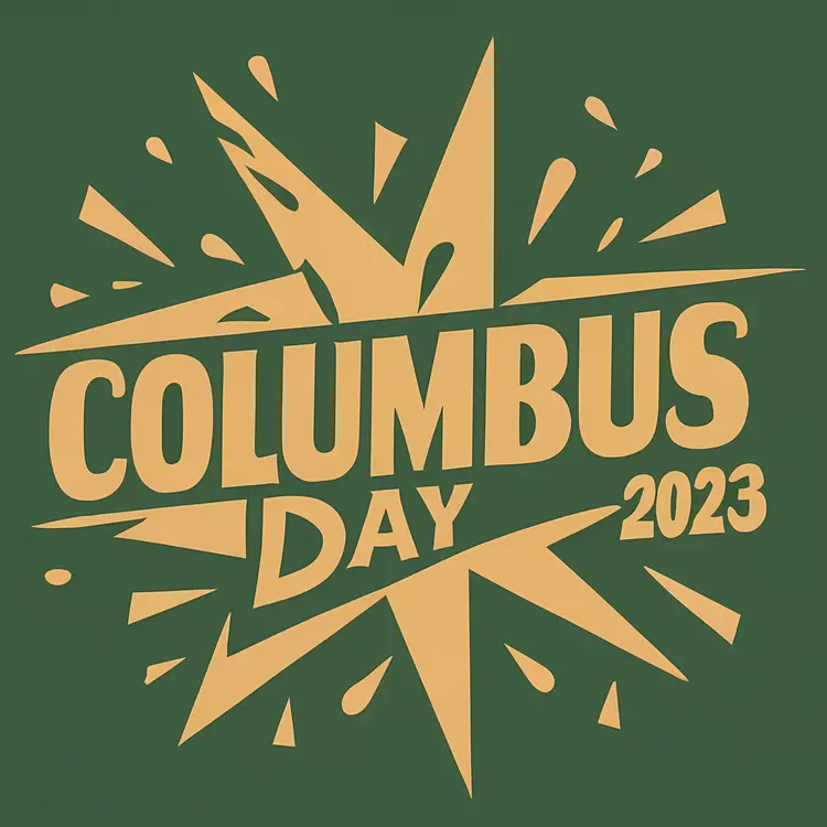 Columbus Day 2023 Starburst Design