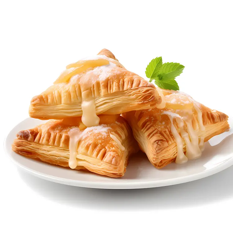 Delicious Glazed Pastries on a Plate