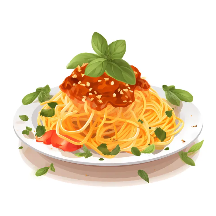 Delicious Spaghetti with Tomato Sauce and Basil
