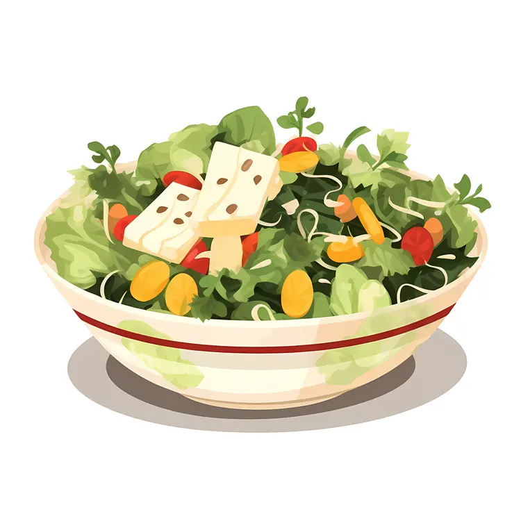 Fresh and Healthy Salad in a Bowl