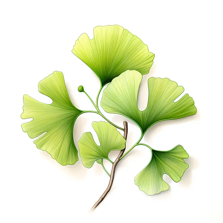 Green Ginkgo Leaves