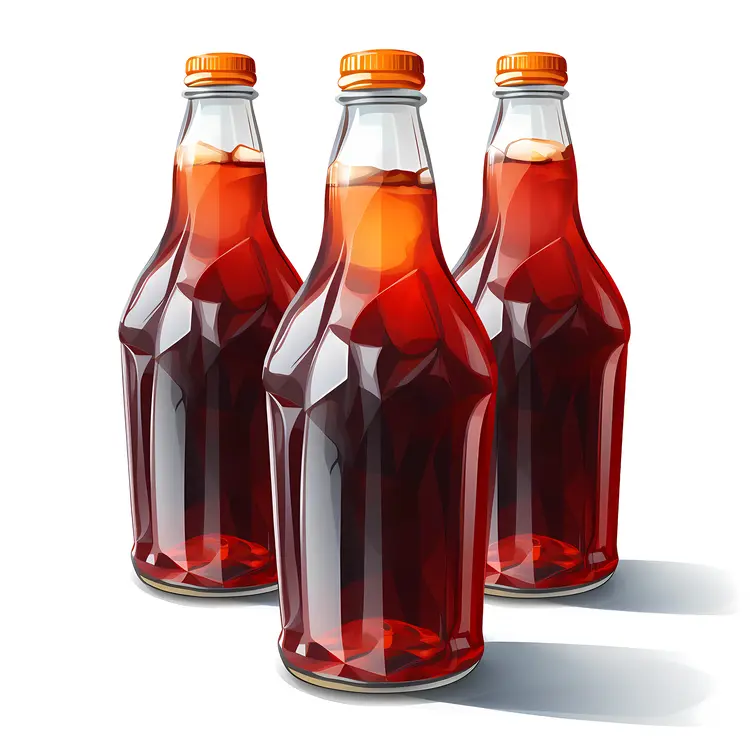 Three Glass Soda Bottles
