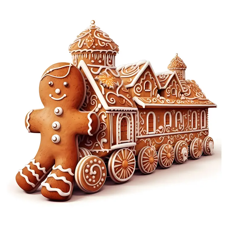 Gingerbread Train with Gingerbread Man