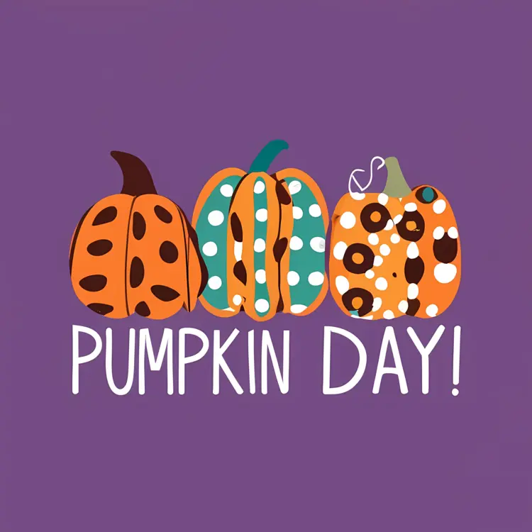 Colorful Polka Dot Pumpkins for Pumpkin Day