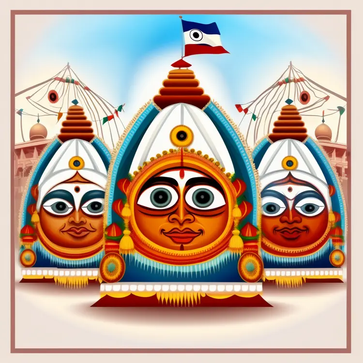 Colorful Chariots for Rath Yatra Festival