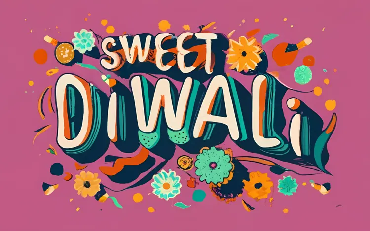 Sweet Diwali Celebration with Floral Decorations