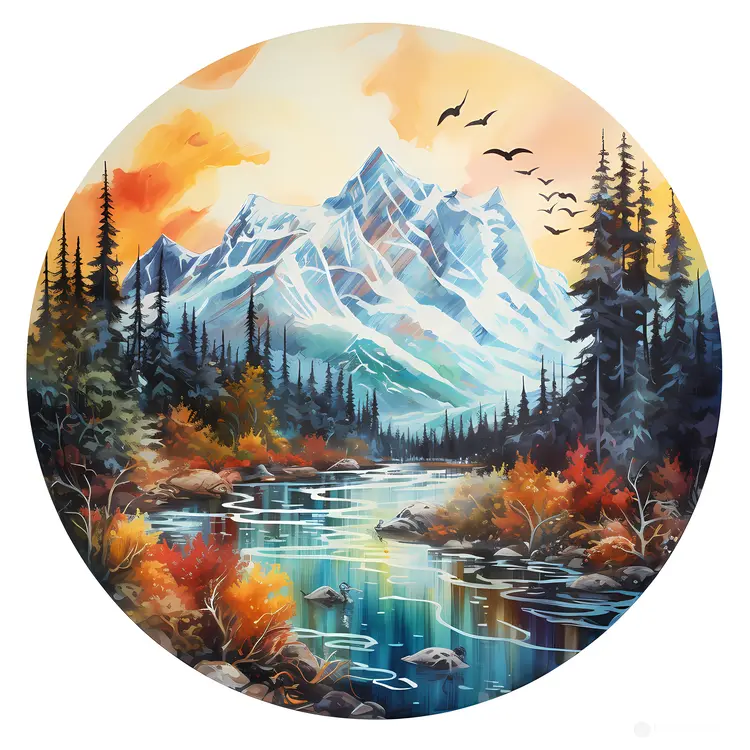 Mountain Landscape with River
