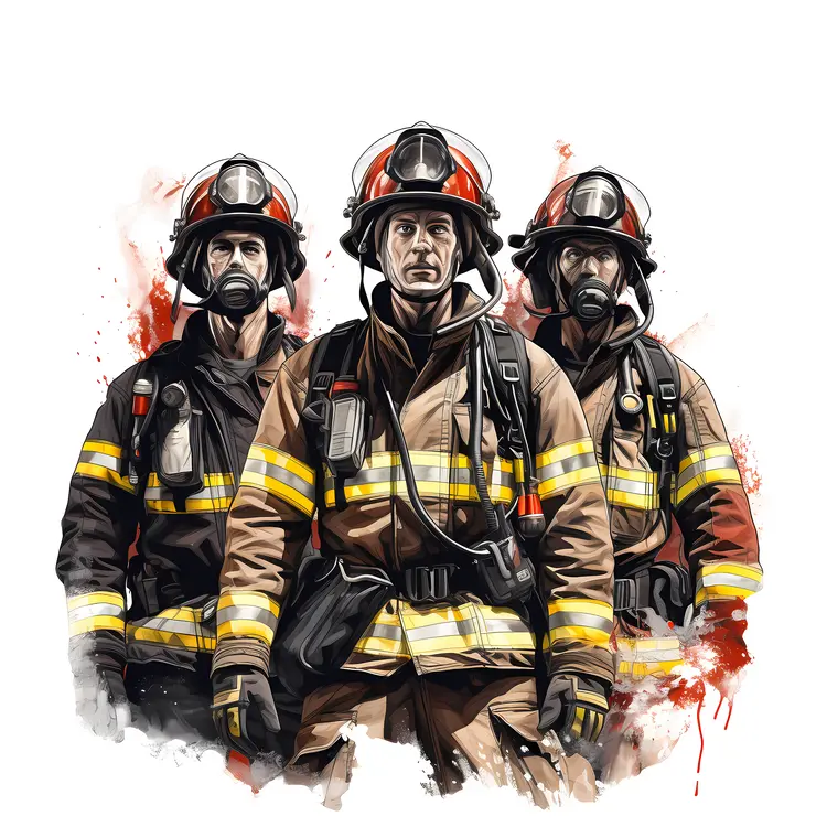 Group of Firefighters in Action
