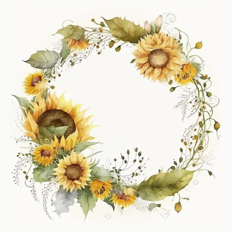 Beautiful Sunflower Wreath for Seasonal Decoration
