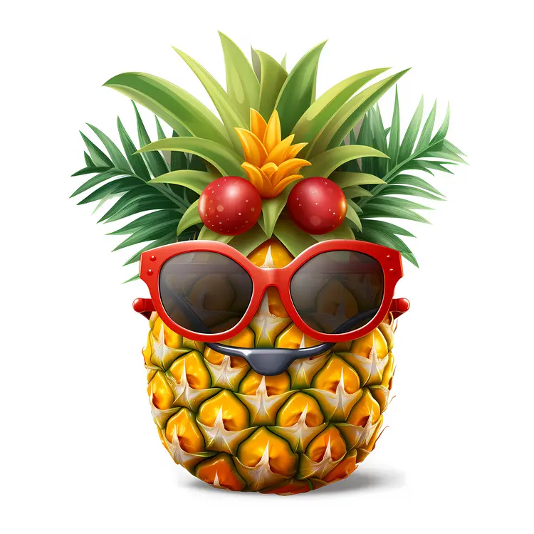 Cool Pineapple with Sunglasses