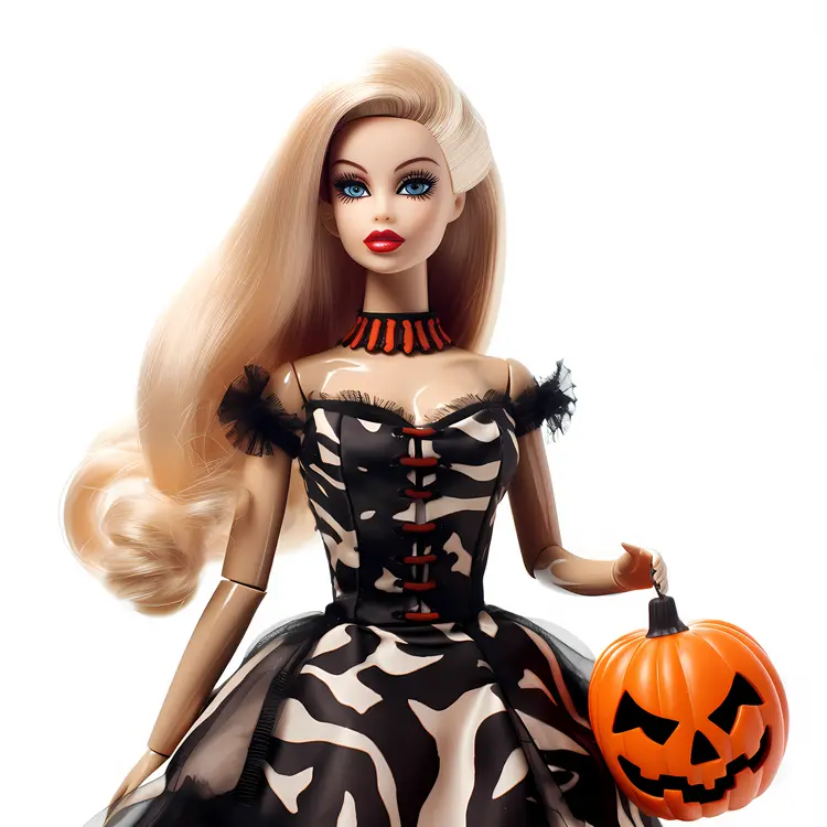 Halloween Doll with Pumpkin