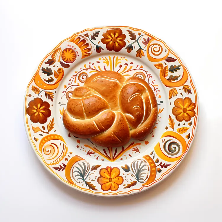 Decorative Bread on a Plate