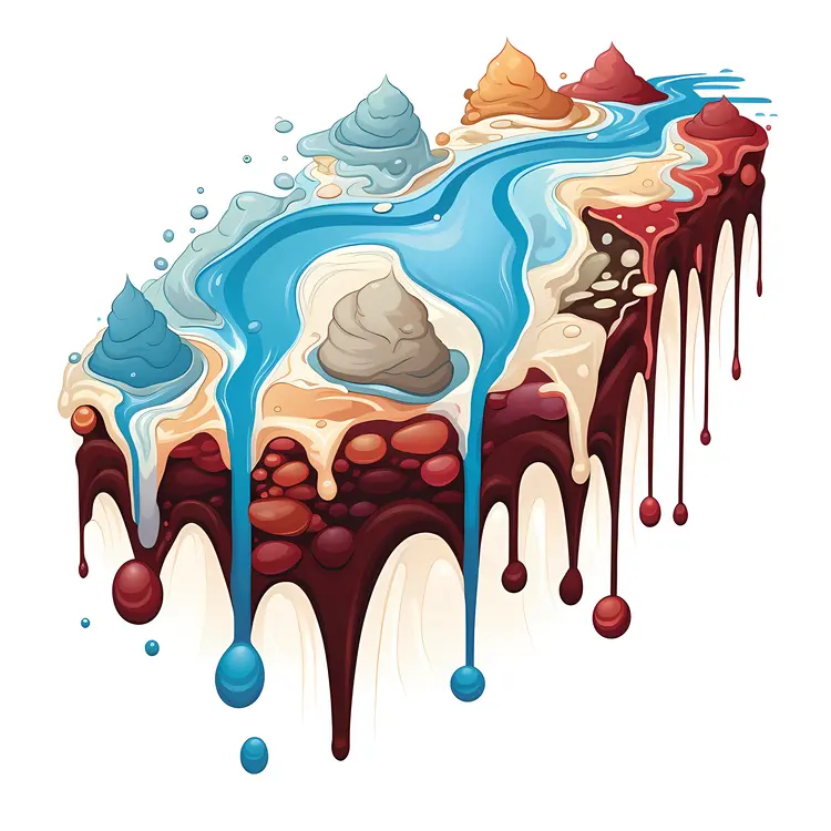 Dripping Ice Cream Cake