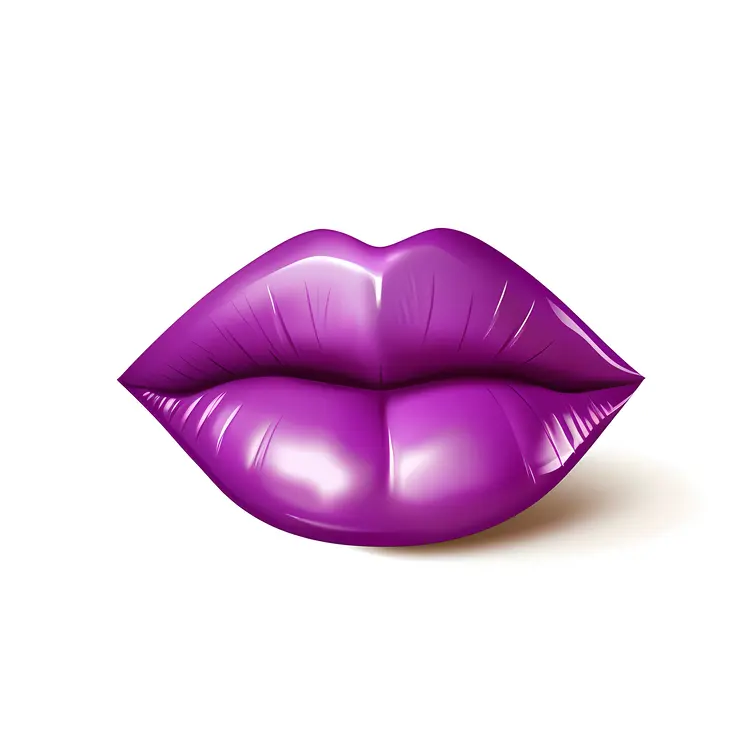 Glossy purple lips illustration