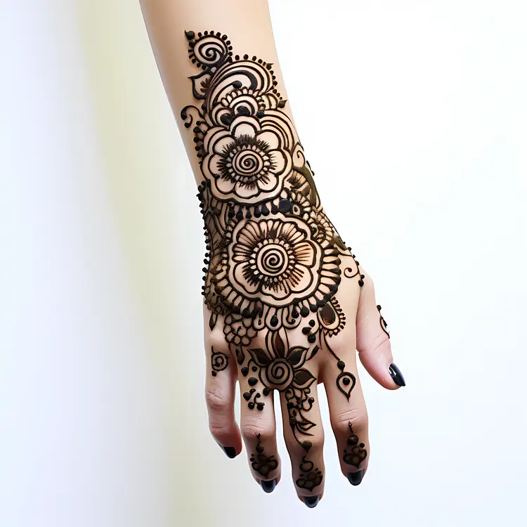 Intricate Henna Hand Design