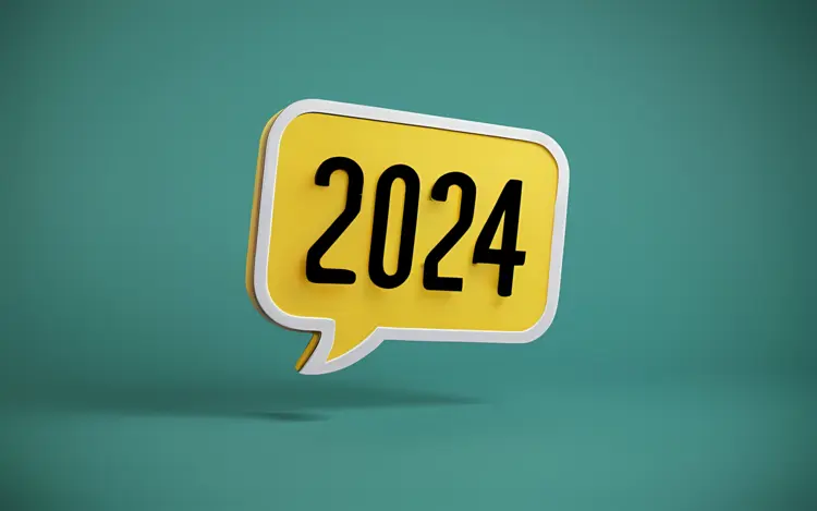 2024 in Speech Bubble